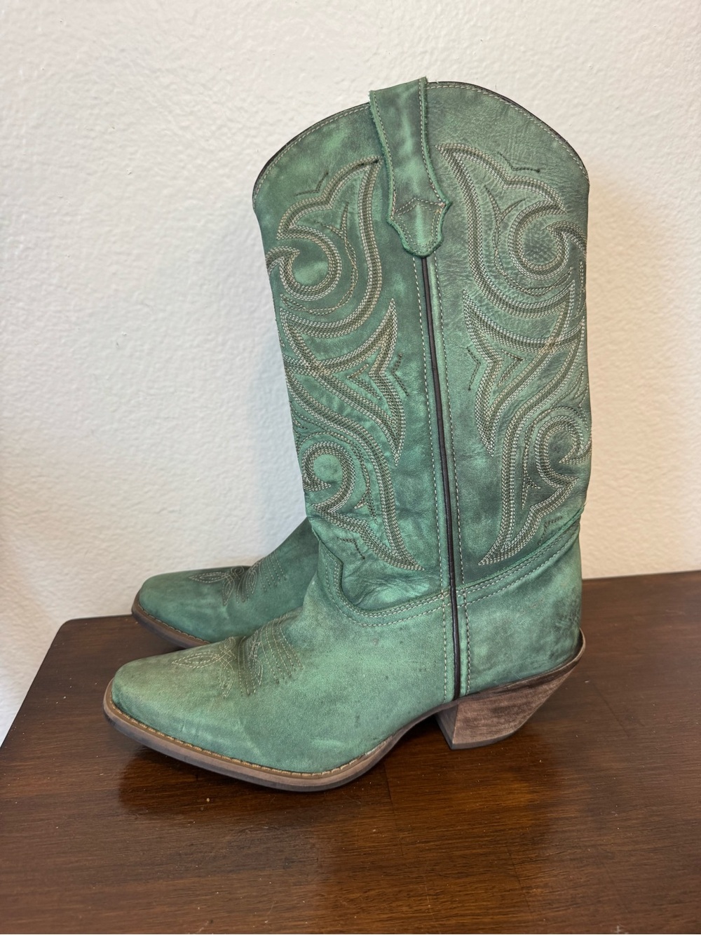 Durango Women’s Cowboy Boots Leather Size 8 Teal Western Country Concert